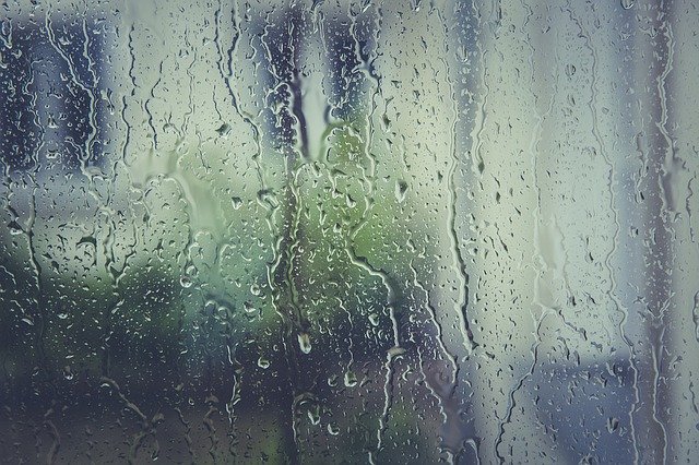 Rain on window
