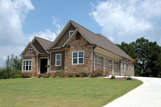 Front lawn of a detached house